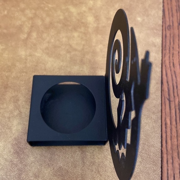 𝅺partylite Gecko Lizard Black Metal Tealight Holder - Picture 3 of 6